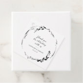 白黒フローラ結婚リースカスタムサンキュー フェイバータグ (インサイチュ)