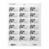 白黒フローラ結婚住所 シール (フルシート)