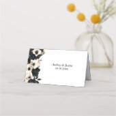 白黒フローラ結婚座席表 プレイスカード (裏面)
