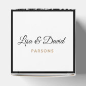 白黒フローラ結婚式の引き出物ボックス フェイバーボックス (上部)