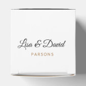 白黒フローラ結婚式の引き出物ボックス フェイバーボックス (上部)