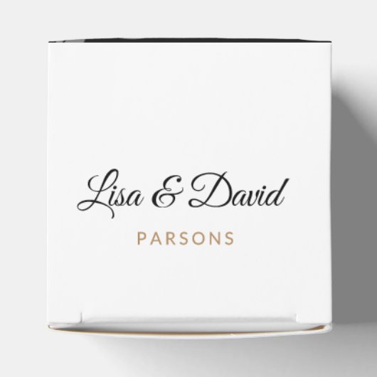 白黒フローラ結婚式の引き出物ボックス フェイバーボックス (上部)