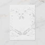 白黒フローラ結婚式レセプションカード エンクロージャーカード (裏面)