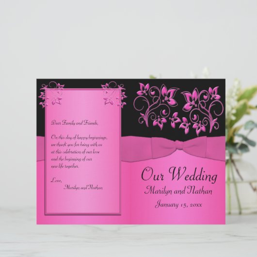 白黒フローラ結婚式 プログラム (スタンド正面)