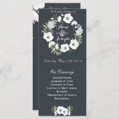 白黒フローラ結婚式 プログラム (正面/裏面)