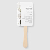 白黒フローラ結婚式 プログラム2 ハンドファン (正面)