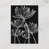 白黒フローラ結婚感謝 プレイスカード (裏面)