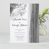 白黒フローラ結婚抽象芸術 招待状 (スタンド正面)