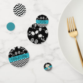 白黒フローラ結婚紙吹雪 コンフェッティ