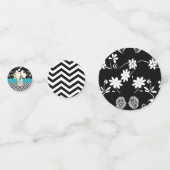 白黒フローラ結婚紙吹雪 コンフェッティ (正面)