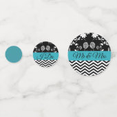 白黒フローラ結婚紙吹雪 コンフェッティ (裏面)