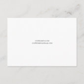 白黒フローラ結婚詳細カード エンクロージャーカード (裏面)