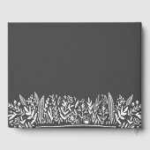 白黒フローラ縁どアート名結婚 ゲストブック (裏面)