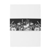 白黒フローラ縁ど結婚の 招待状ベリーバンド (裏面例)