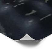 白黒フローラ織物 ポスター (角)