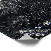 白黒フローラ織物 ポスター (角)