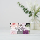 白黒フローラ美容師アポイントメントQR 名刺 (スタンド正面)