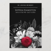 白黒フローラ葬儀 プログラム (正面)