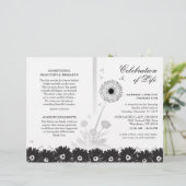 白黒フローラ葬式プログラム(写真付) (スタンド正面)