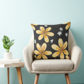 白黒フローラ装飾用クッション クッション (椅子)