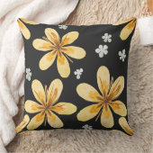 白黒フローラ装飾用クッション クッション (ブランケット)