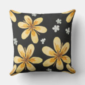 白黒フローラ装飾用クッション クッション (裏面)