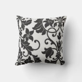 白黒フローラ装飾用クッション クッション (裏面)