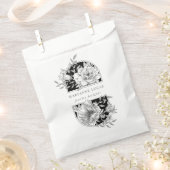 白黒フローラ製エレガント品 フェイバーバッグ (クリップ留めされた状態)