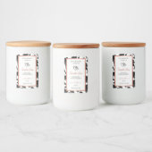 白黒フローラ製品ラベルバラ金ゴールド フードラベル (ボトル)