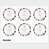 白黒フローラ製品ラベルバラ金ゴールド ラウンドシール (シート)