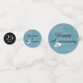 白黒フローラ記念日テーブルの装飾 コンフェッティ (裏面)