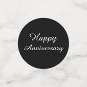 白黒フローラ記念日テーブルの装飾 コンフェッティ (スモール正面)