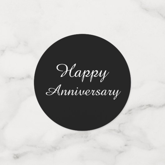 白黒フローラ記念日テーブルの装飾 コンフェッティ (スモール正面)