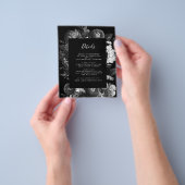 白黒フローラ詳細カード |予算 チラシ (手)