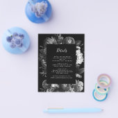 白黒フローラ詳細カード |予算 チラシ (シングル)