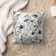 白黒フローラ野花