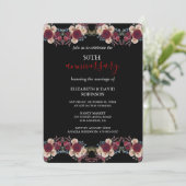 白黒フローラ50結婚周年 招待状 (スタンド正面)