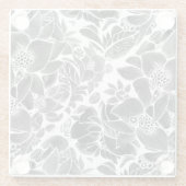 白黒フローラ ガラスコースター (裏面)