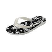 白黒フローラ キッズビーチサンダル (アングル)