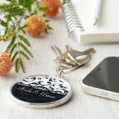 白黒フローラ キーホルダー (側面)