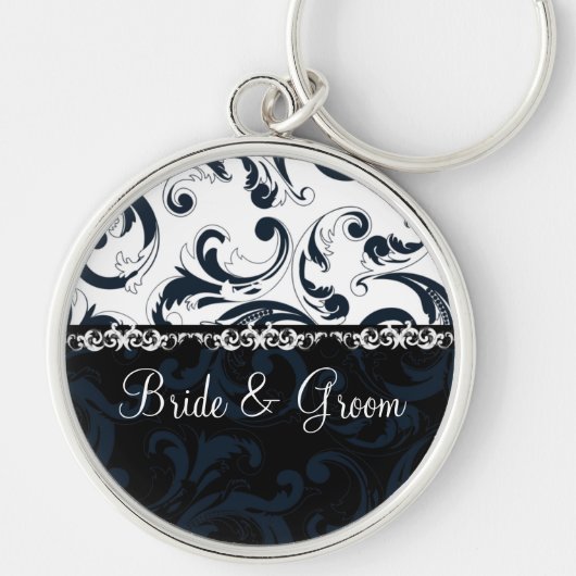 白黒フローラ キーホルダー (正面)