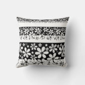 白黒フローラ クッション (裏面)