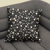 白黒フローラ クッション