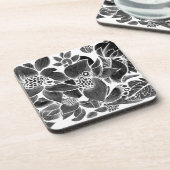 白黒フローラ コースター (左側)