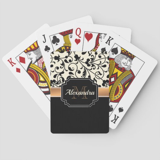 白黒フローラ トランプ (裏面)