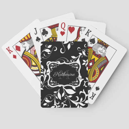 白黒フローラ トランプ (裏面)