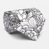 白黒フローラ ネクタイ (ロール)