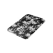 白黒フローラ バスマット (アングル)