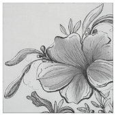 白黒フローラ ファブリック (見本)