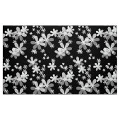 白黒フローラ ファブリック (ファットクウォーター)